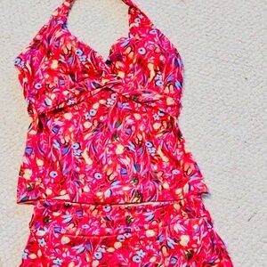 Swimsuit Two Piece, Tankini/Skirt Floral, Looks like dress too, L